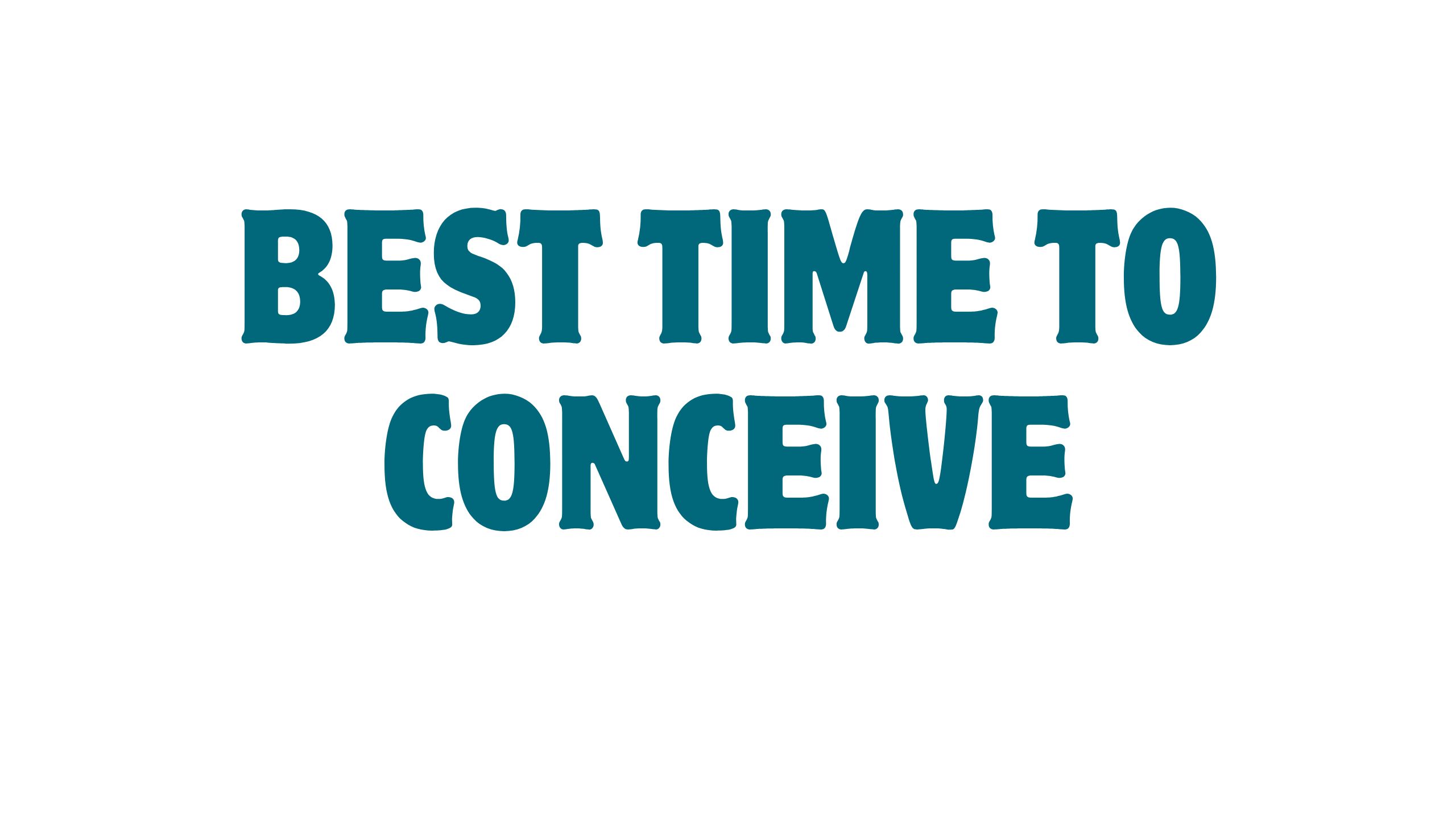 Best Time to Conceive